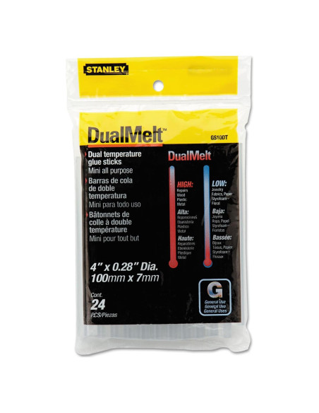Barras de Pegamento Dualmelt Stanley GS10DT - 24 Unidades