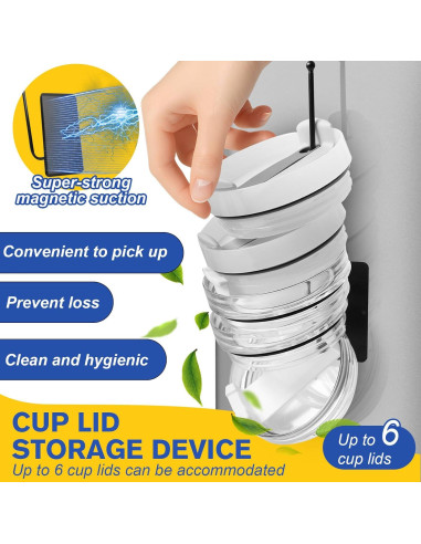 Soporte Magnético para Tazas Stanley Negro - Organizador 6 Tazas