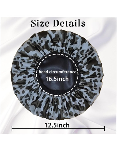 Gorro de Ducha Reutilizable Impermeable Choshion Rayas de Vaca