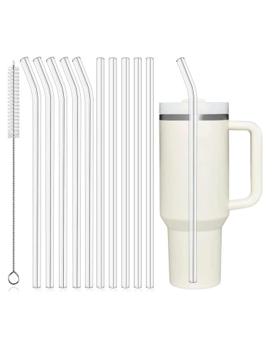 Pajitas Reutilizables PROOCI 30cm Tritan 10 Pcs con Cepillo