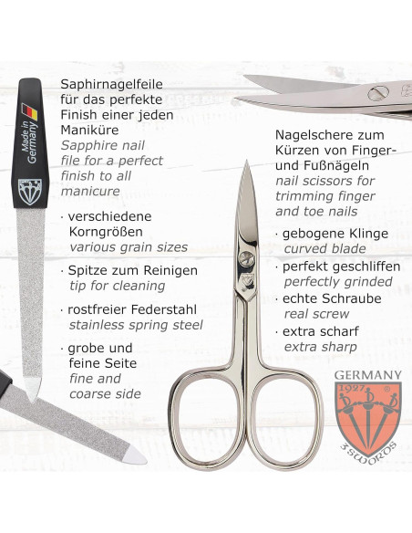 Set de Manicura y Pedicura 10 Piezas 3 Espadas Alemania