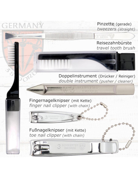 Set de Manicura y Pedicura 10 Piezas 3 Espadas Alemania