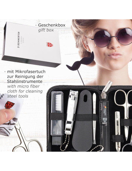 Set de Manicura y Pedicura 10 Piezas 3 Espadas Alemania