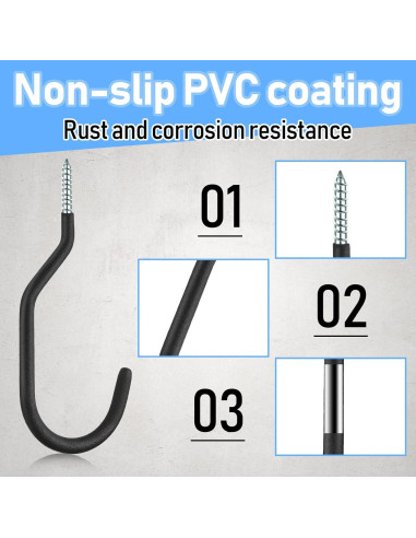 Ganchos para Bicicleta Amyhill 36 Pcs Alta Resistencia Negro