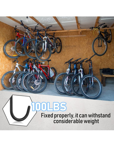 Ganchos para Bicicleta Amyhill 36 Pcs Alta Resistencia Negro