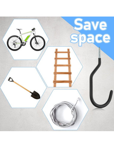 Ganchos para Bicicleta Amyhill 36 Pcs Alta Resistencia Negro