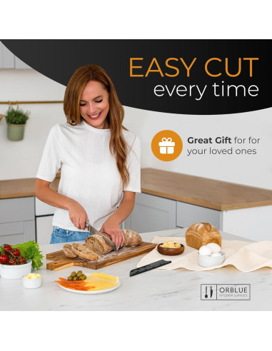 Cuchillo de Pan Serrado Orblue Acero Inoxidable 20.32 cm