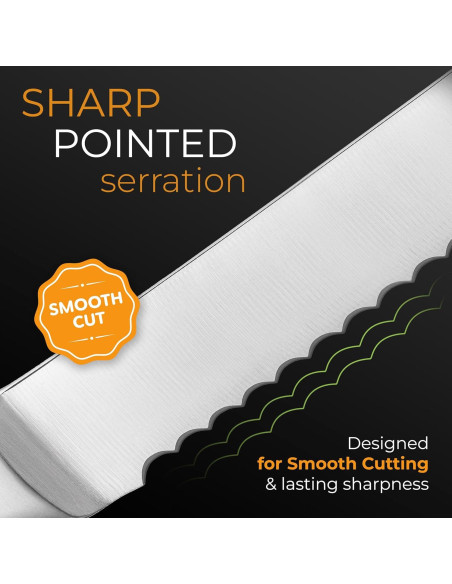 Cuchillo de Pan Serrado Orblue Acero Inoxidable 20.32 cm