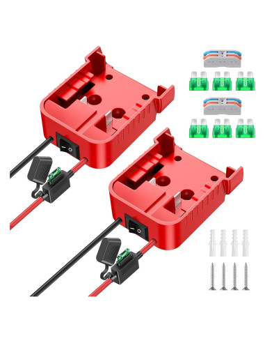 Adaptador de Batería Milwaukee M18 18V - 2 Paquetes con Fusibles
