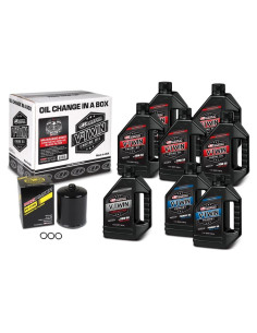 Kit de Aceite Sintético V-Twin Maxima 20W-50 con Filtro Negro