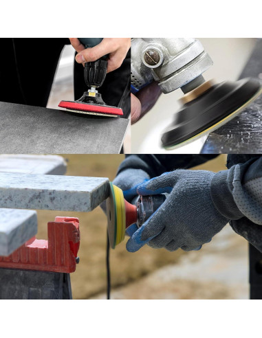 Juego de 13 almohadillas de pulido XKDOUS 4" grano 50-8000