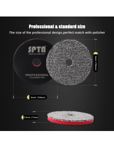 Almohadillas de Corte de Microfibra SPTA 6" 3PCS Ultrafinas 2