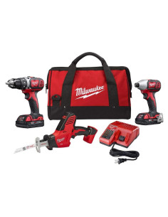Kit Milwaukee M18 Taladro/Atornillador y HACKZALL 3 Herramientas