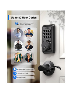 Cerradura Electrónica Sin Llave ApeStellar AS-DL01 - Teclado, 2 Manijas, Bloqueo Automático 2