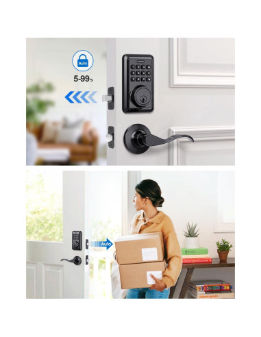 Cerradura Electrónica Sin Llave ApeStellar AS-DL01 - Teclado, 2 Manijas, Bloqueo Automático