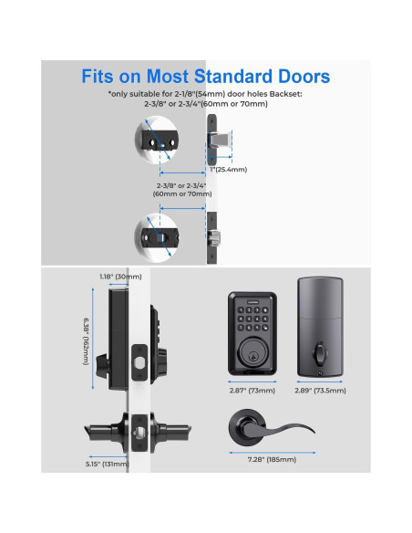 Cerradura Electrónica Sin Llave ApeStellar AS-DL01 - Teclado, 2 Manijas, Bloqueo Automático