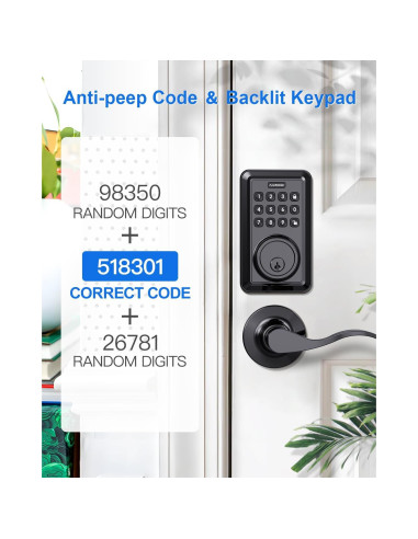 Cerradura Electrónica Sin Llave ApeStellar AS-DL01 - Teclado, 2 Manijas, Bloqueo Automático