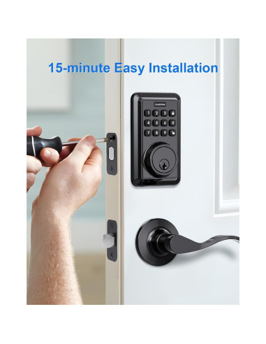 Cerradura Electrónica Sin Llave ApeStellar AS-DL01 - Teclado, 2 Manijas, Bloqueo Automático