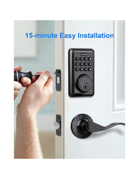 Cerradura Electrónica Sin Llave ApeStellar AS-DL01 - Teclado, 2 Manijas, Bloqueo Automático