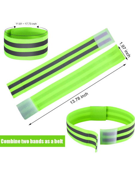16 Bandas Reflectantes Gejoy para Correr y Caminar de Noche