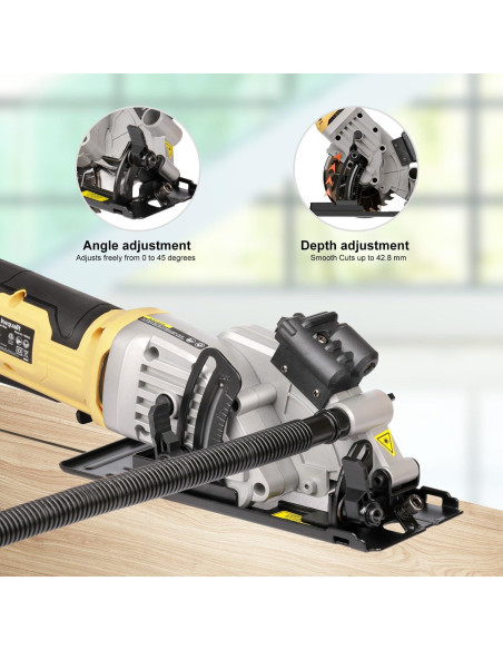 Sierra Circular Mini Inequalit 4 Amp 3500 RPM 114mm con Laser