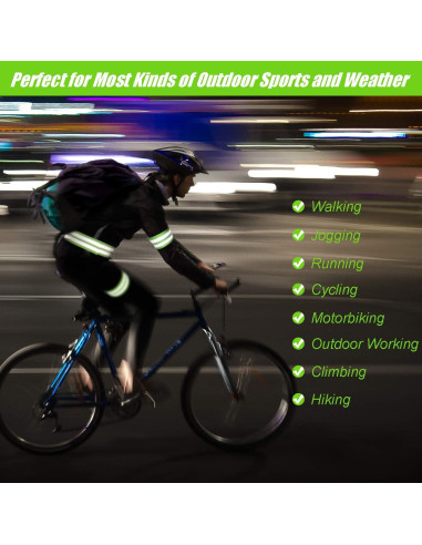 16 Bandas Reflectantes Gejoy para Correr y Caminar de Noche