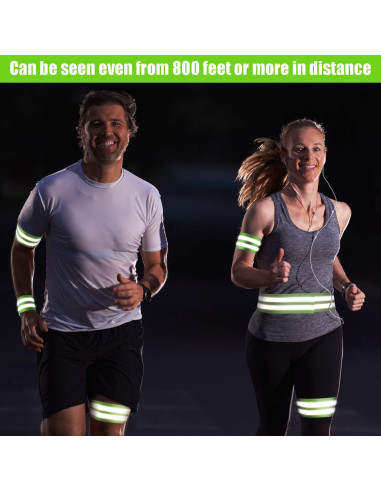 16 Bandas Reflectantes Gejoy para Correr y Caminar de Noche