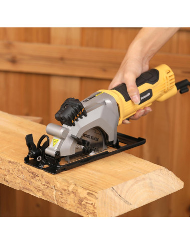 Sierra Circular Mini Inequalit 4 Amp 3500 RPM 114mm con Laser