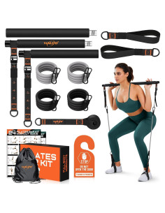 Kit de Barra de Pilates WALITO 20-30LB Ajustable con Bandas