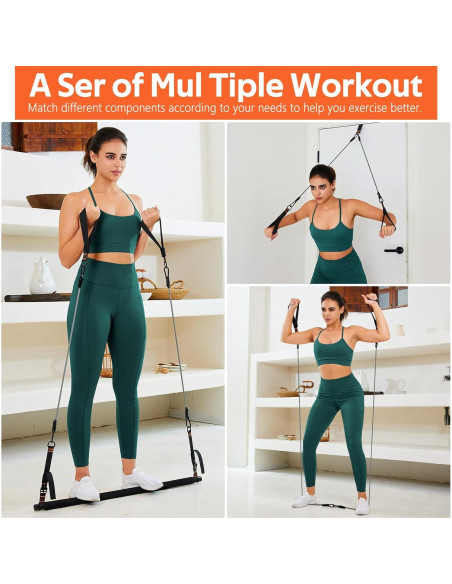 Kit de Barra de Pilates WALITO 20-30LB Ajustable con Bandas