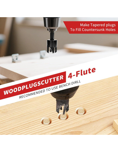 Juego de Brocas de Avellanado TEWORDA 15 Piezas HSS Nitrurado