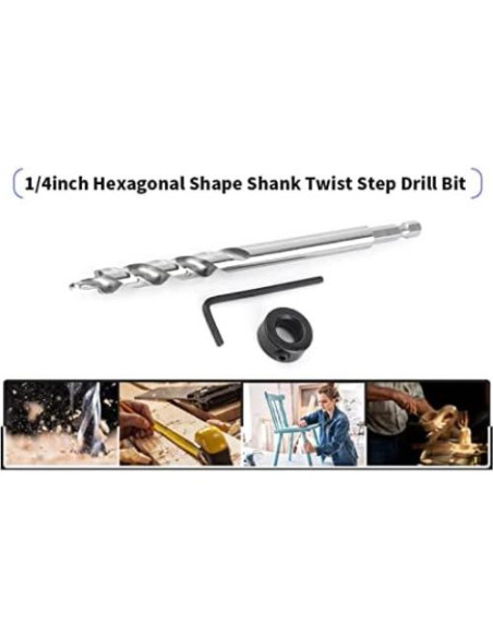 Broca Escalonada 10.16mm Walfront con Vástago Hexagonal