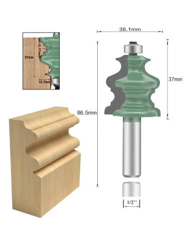Juego de Brocas de Router LEATBUY 10 Pcs Carburo 12.7mm