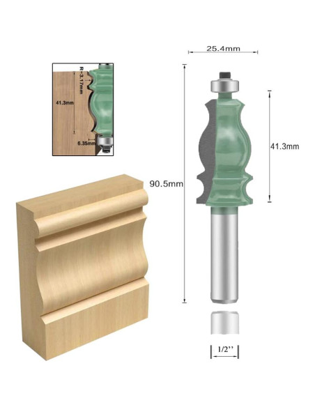 Juego de Brocas de Router LEATBUY 10 Pcs Carburo 12.7mm