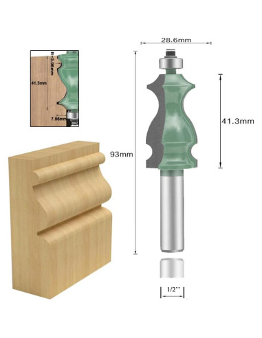 Juego de Brocas de Router LEATBUY 10 Pcs Carburo 12.7mm