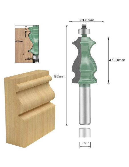 Juego de Brocas de Router LEATBUY 10 Pcs Carburo 12.7mm