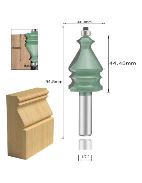 Juego de Brocas de Router LEATBUY 10 Pcs Carburo 12.7mm