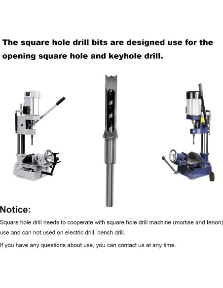 Juego de Brocas de Cincel de Mortaja Dele HSS 6 Piezas