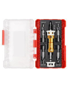 Juego de 5 Brocas de Avellanado HSS Fivelake con Profundidad Ajustable