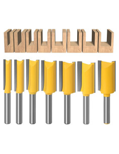 Juego de Brocas Rectas WSOOX 7 Piezas 6.35 mm para Carpintería