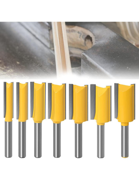 Juego de Brocas Rectas WSOOX 7 Piezas 6.35 mm para Carpintería