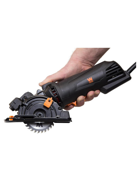 Sierra Circular Compacta WEN 4.2A 85mm con Estuche y Cuchillas