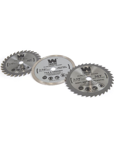 Sierra Circular Compacta WEN 4.2A 85mm con Estuche y Cuchillas