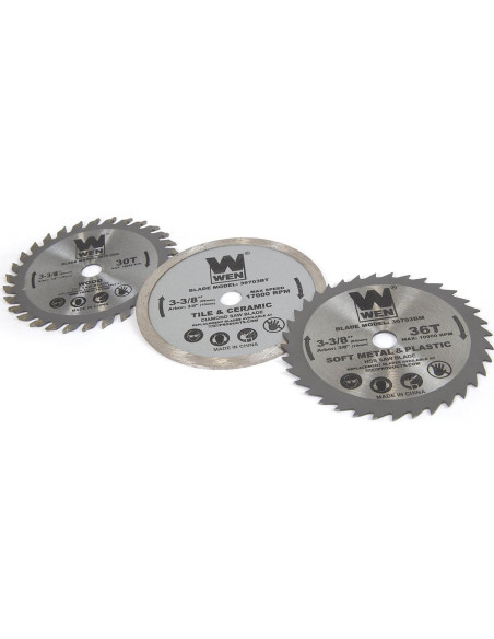 Sierra Circular Compacta WEN 4.2A 85mm con Estuche y Cuchillas