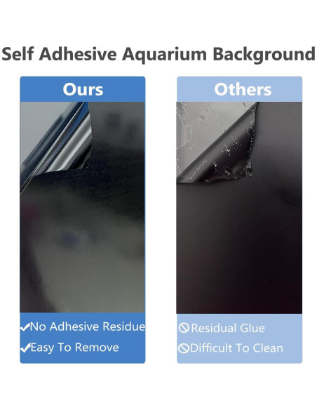 Fondo de Acuario Autoadhesivo XCNO 50x130 cm Negro Azul