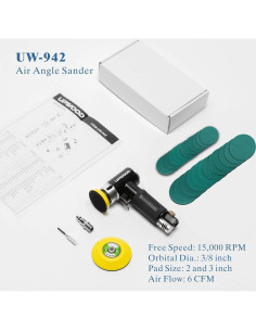 Lijadora Orbital Neumática Mini UPWOOD 2'' y 3'' 15000 RPM 2