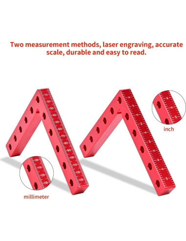 Abrazaderas de Esquina 90 YIZDONE - Aluminio 14 cm - Paquete de 4