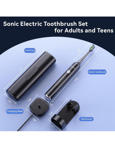 Cepillo de dientes eléctrico ECEOLAN WS-7008 rosa IPX7 8 cabezales