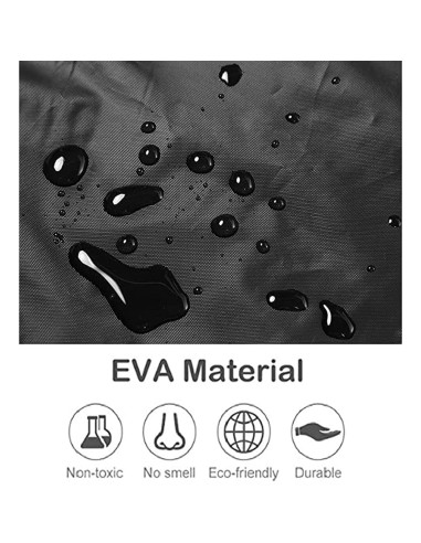 Poncho Impermeable Reutilizable GUKOY Unisex Negro 150 cm