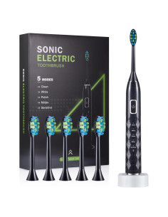 Cepillo de dientes eléctrico ZUAMEGU con 6 cabezales y 5 modos